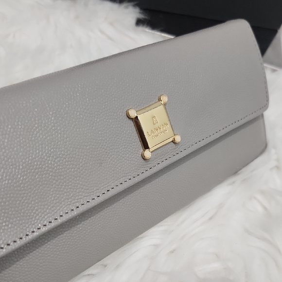 🔹️LANVIN🔹️Gray Women wallet With Box - Picture 12 of 15